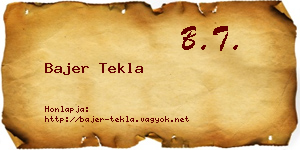Bajer Tekla névjegykártya